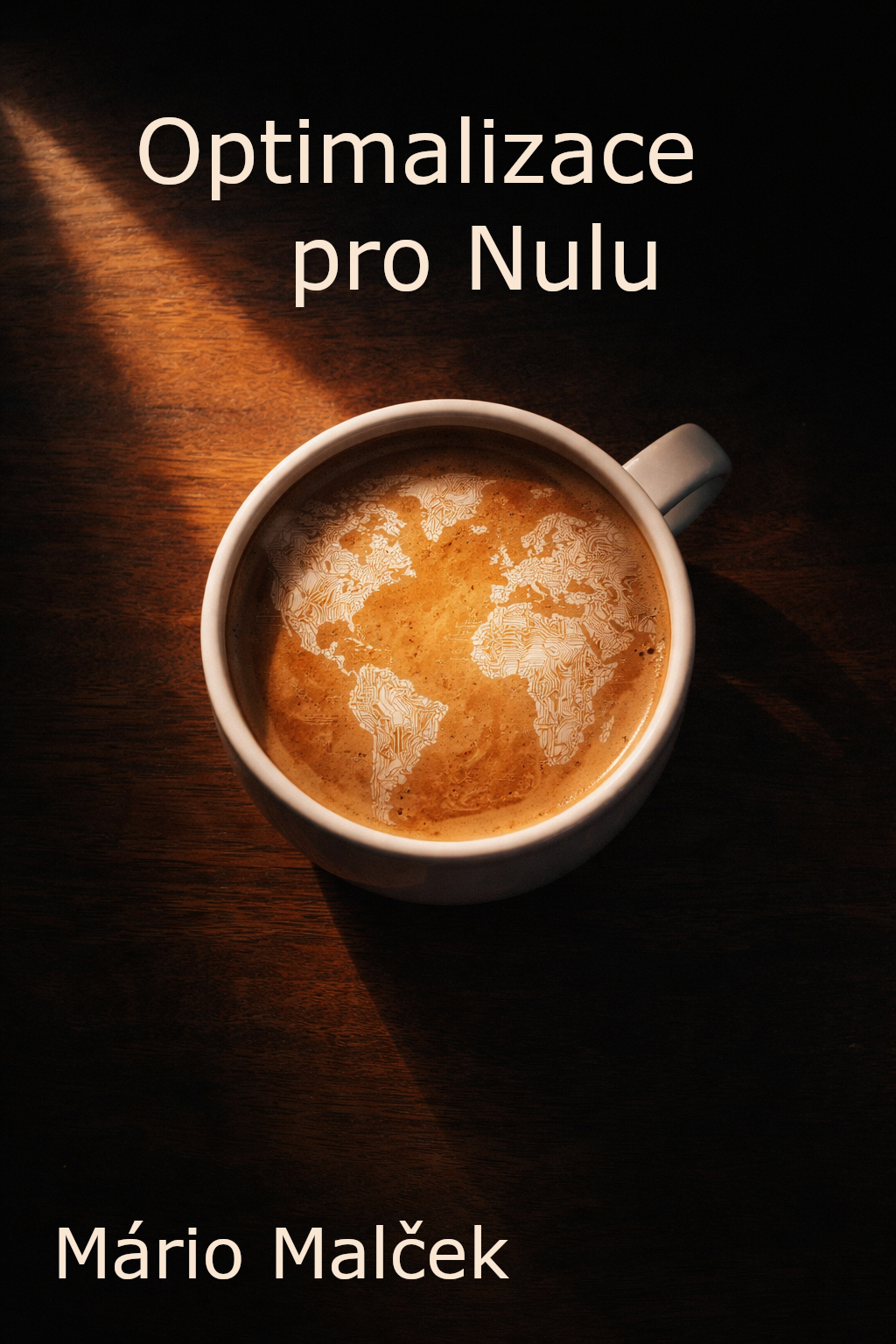 Obálka knihy Optimalizace pro nulu od Mária Malčeka — apokalyptická sci-fi černá komedie